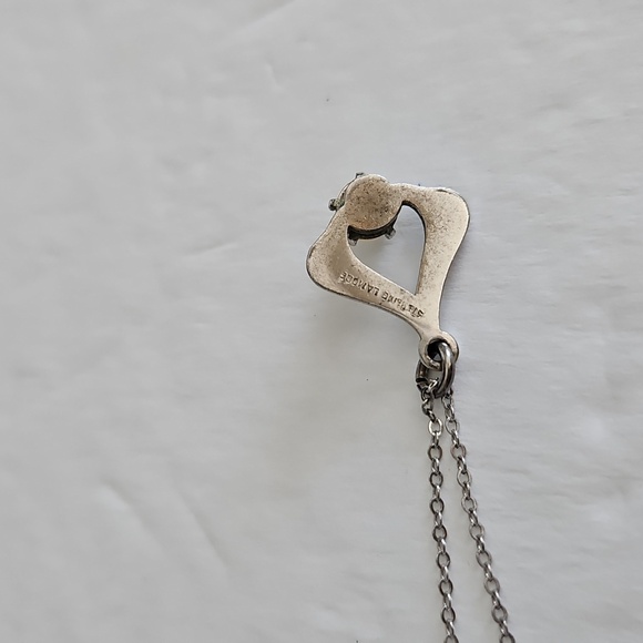 STERLING LEMODE Silver & Pearl Pendant on 15"L Necklace - Picture 7 of 7